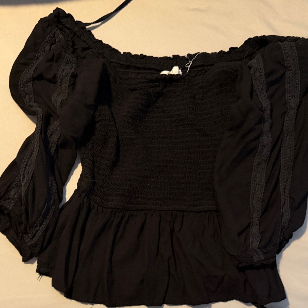 Elegant Black Off-Shoulder Women's Top